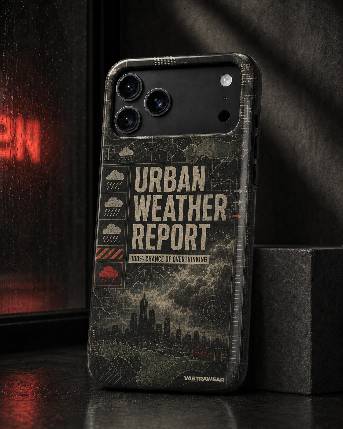 URBAN WEATHER REPORT VASTRAWEAR glossy phone case