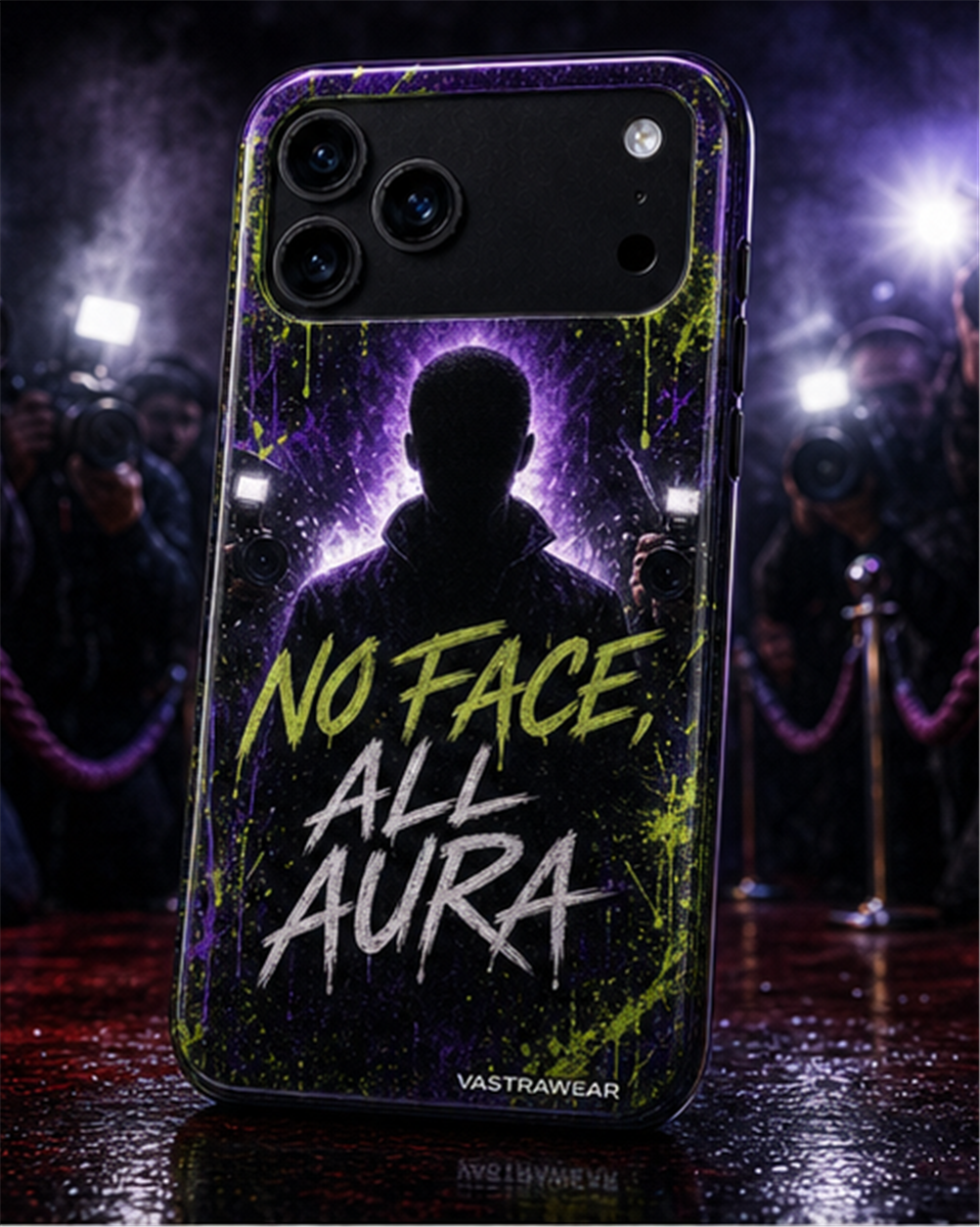 NO FACE, ALL AURA VASTRAWEAR glossy phone case