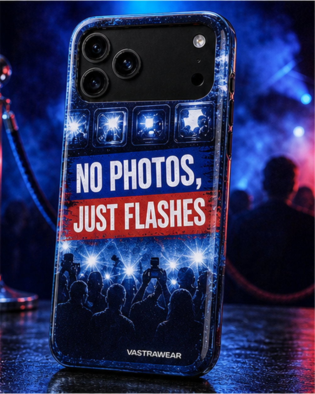 NO PHOTOS, JUST FLASHES VASTRAWEAR glossy phone case