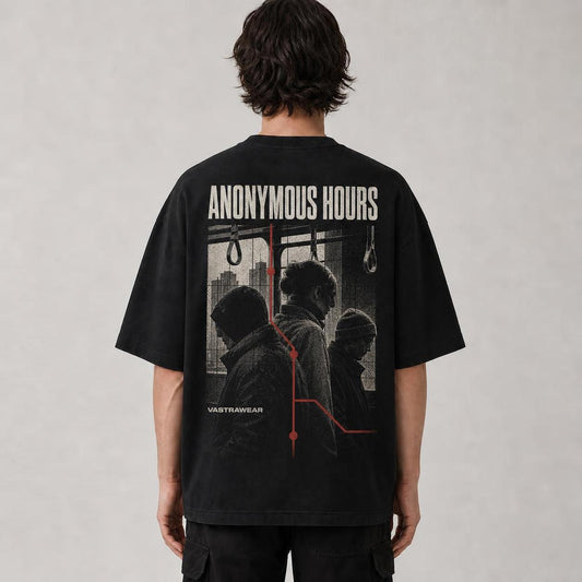 ANONYMOUS HOURS oversized t-shirt ? back view