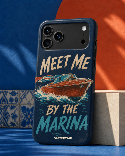 MEET ME BY THE MARINA VASTRAWEAR glossy phone case