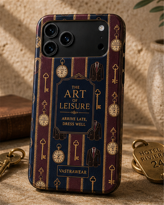 ARRIVE LATE, DRESS WELL VASTRAWEAR glossy phone case