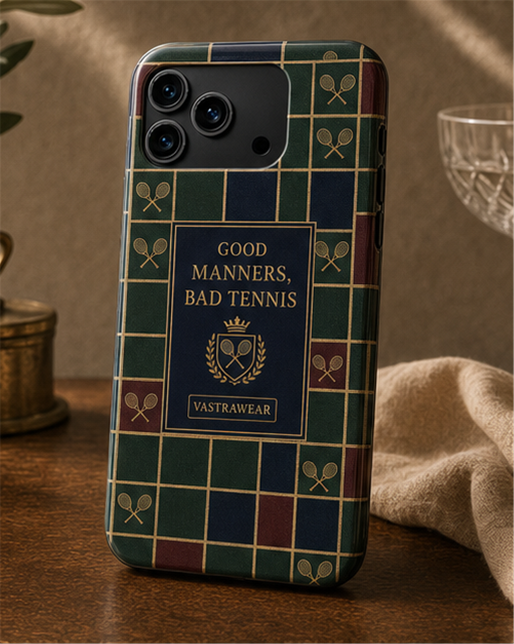 GOOD MANNERS, BAD TENNIS VASTRAWEAR glossy phone case
