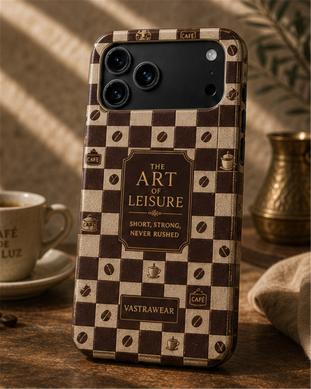 SHORT, STRONG, NEVER RUSHED VASTRAWEAR glossy phone case