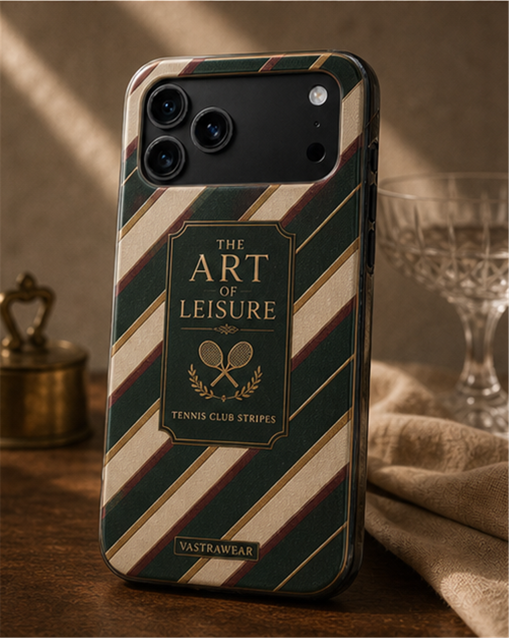 TENNIS CLUB STRIPES VASTRAWEAR glossy phone case