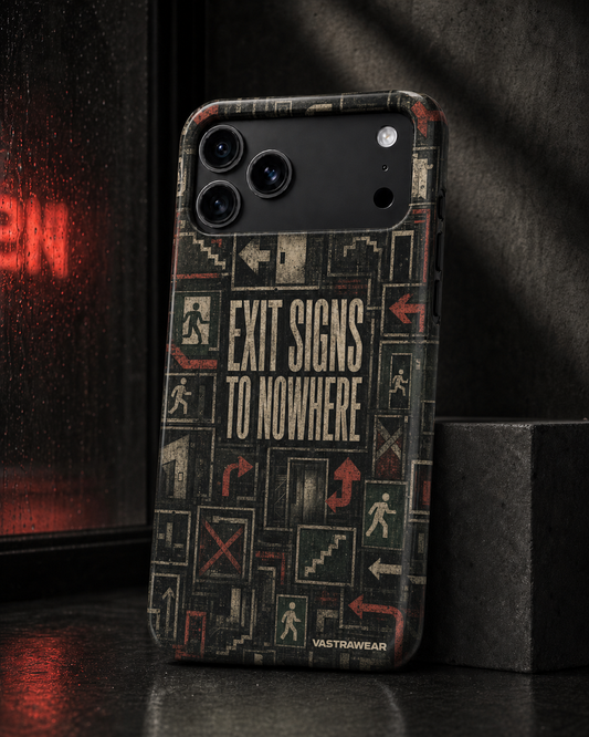 EXIT SIGNS TO NOWHERE VASTRAWEAR glossy phone case