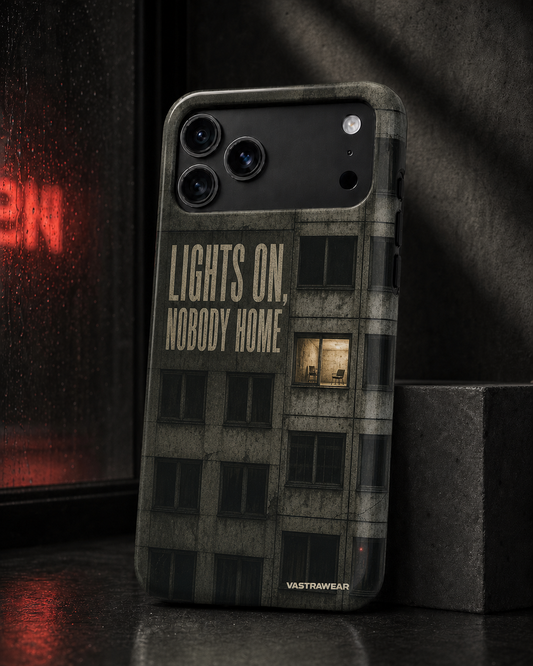 LIGHTS ON, NOBODY HOME VASTRAWEAR glossy phone case
