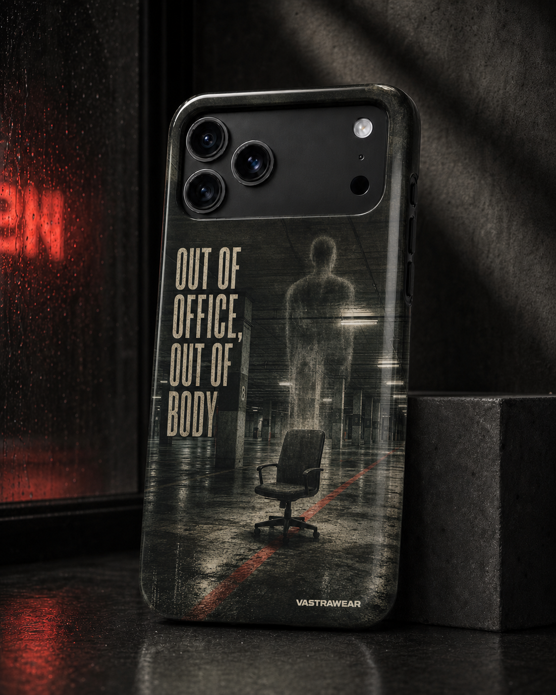 OUT OF OFFICE, OUT OF BODY VASTRAWEAR glossy phone case
