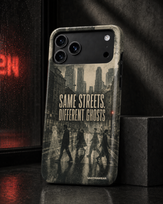 SAME STREETS, DIFFERENT GHOSTS VASTRAWEAR glossy phone case