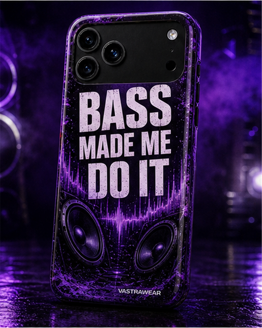 BASS MADE ME DO IT VASTRAWEAR glossy phone case