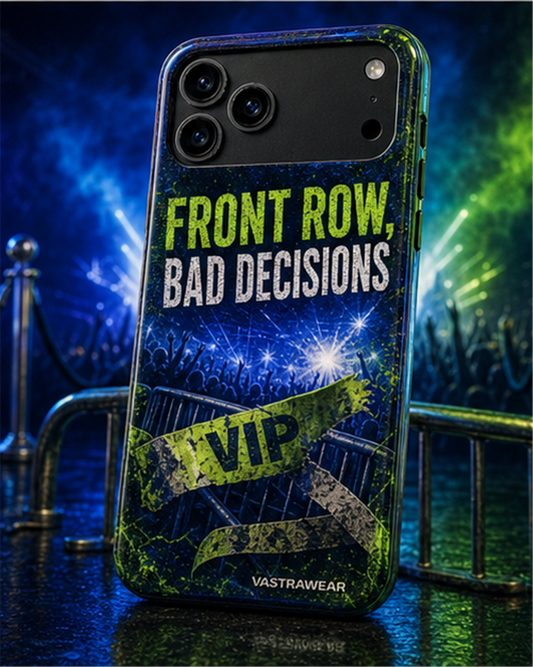 FRONT ROW, BAD DECISIONS VASTRAWEAR glossy phone case