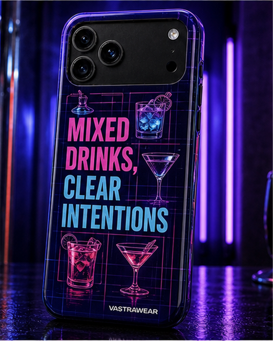 MIXED DRINKS, CLEAR INTENTIONS VASTRAWEAR glossy phone case