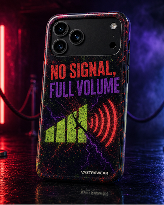 NO SIGNAL, FULL VOLUME VASTRAWEAR glossy phone case