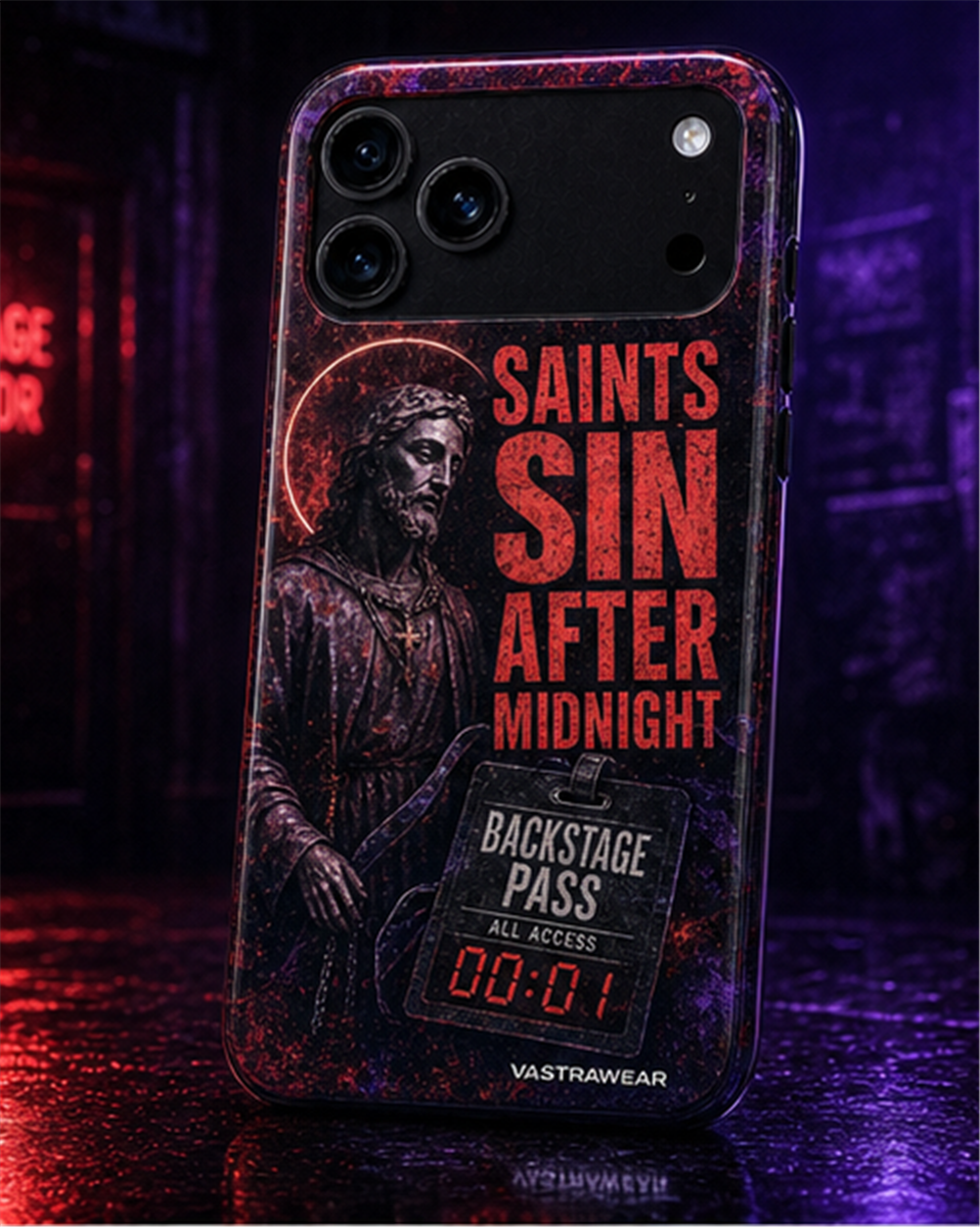 SAINTS SIN AFTER MIDNIGHT VASTRAWEAR glossy phone case