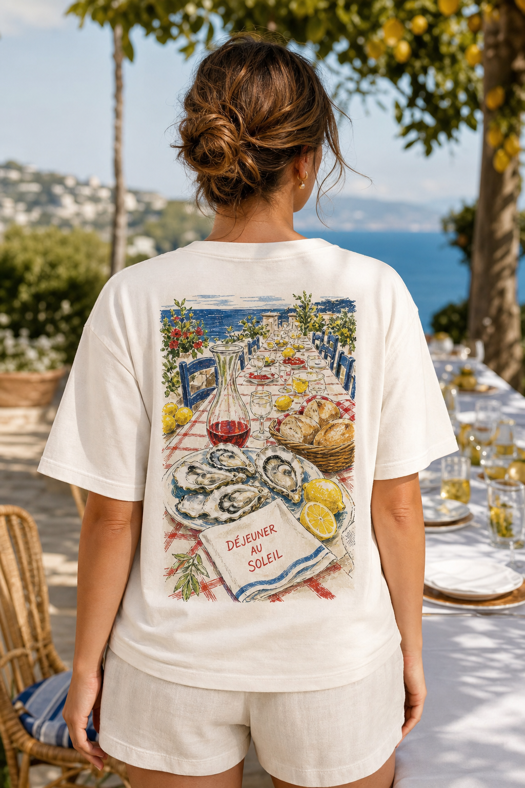 DÉJEUNER AU SOLEIL oversized t-shirt - back view