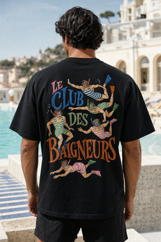 LE CLUB DES BAIGNEURS oversized t-shirt - back view