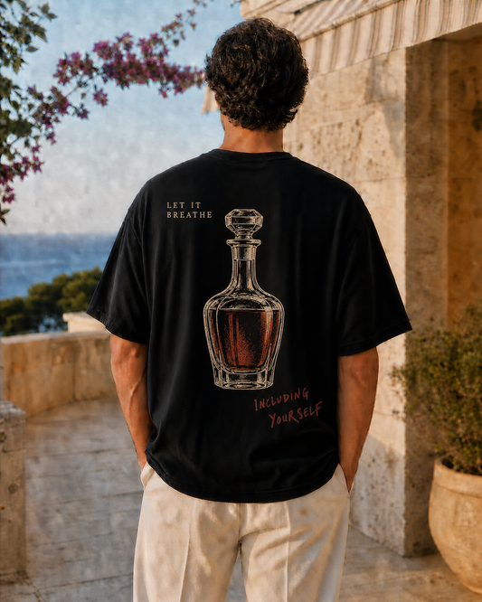 LET IT BREATHE oversized t-shirt - back view