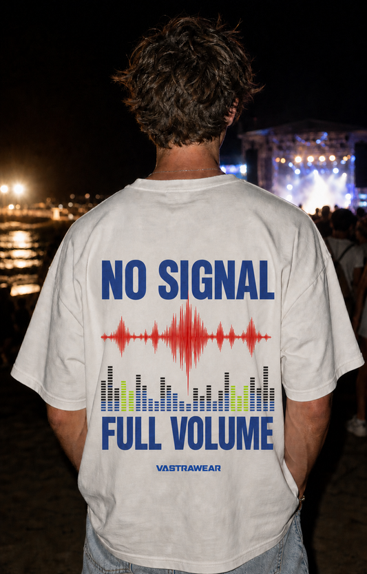 NO SIGNAL / FULL VOLUME VASTRAWEAR oversized t-shirt - back view