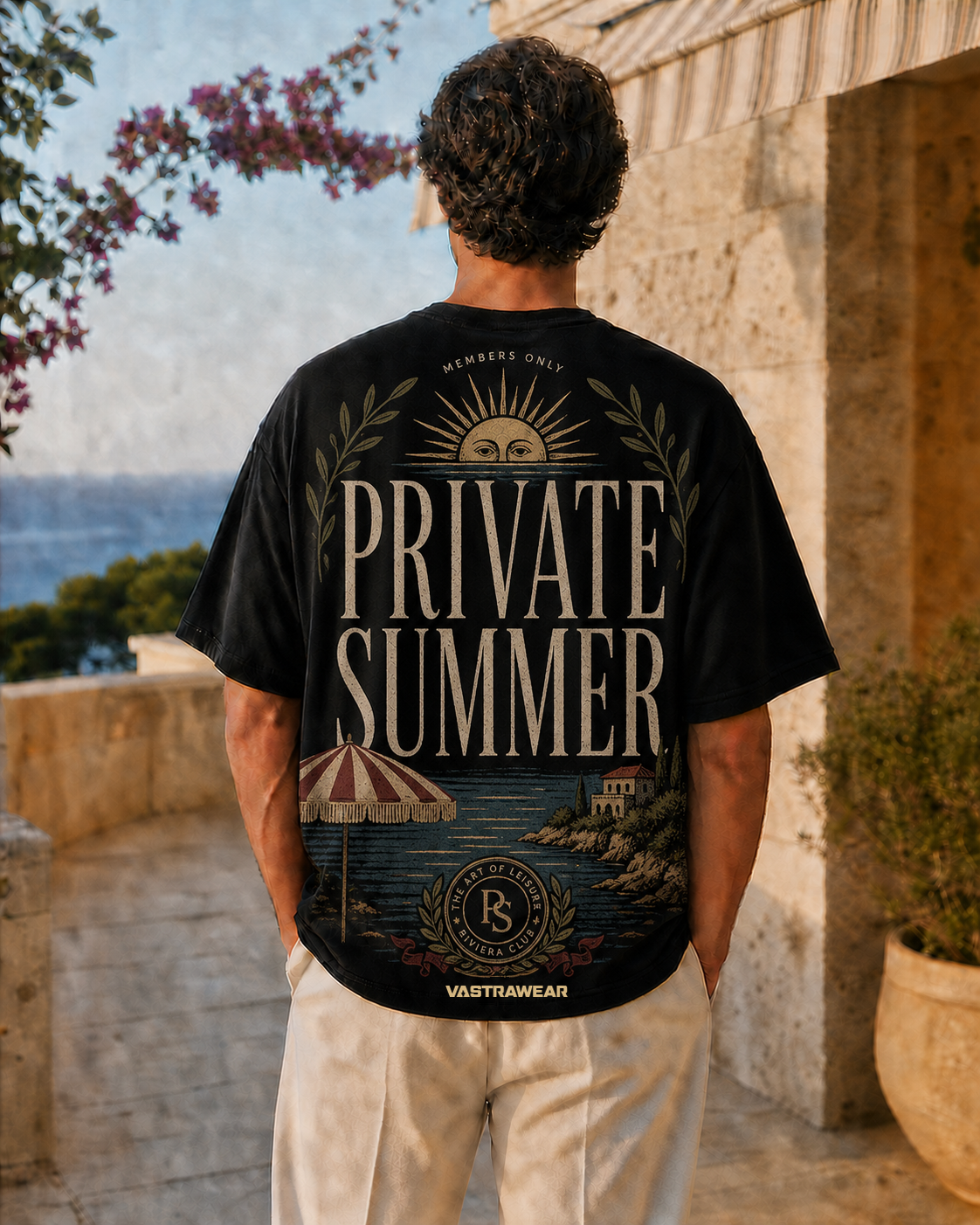 PRIVATE SUMMER VASTRAWEAR oversized t-shirt - back view