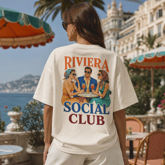 RIVIERA SOCIAL CLUB oversized t-shirt - back view