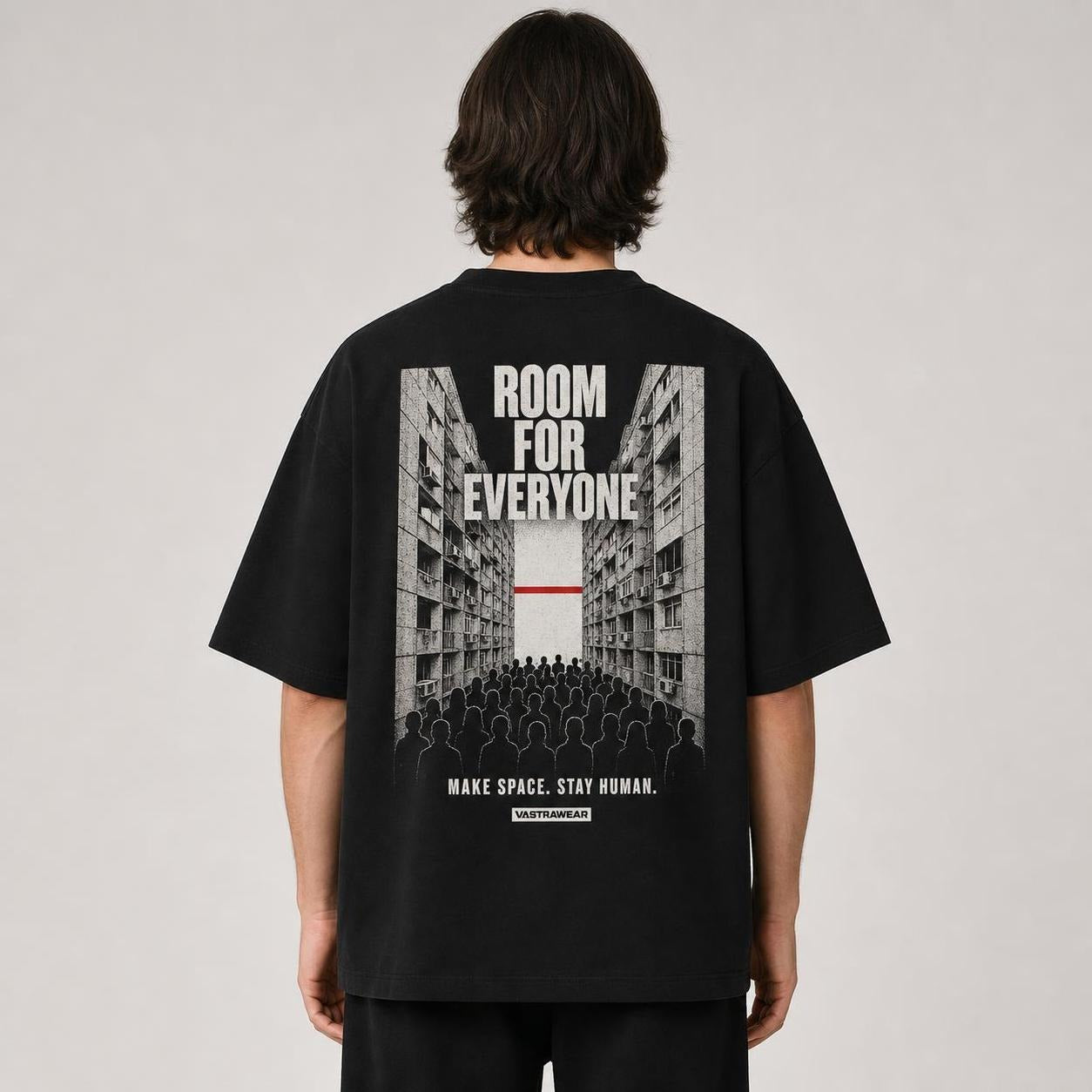 ROOM FOR EVERYONE oversized t-shirt ? back view