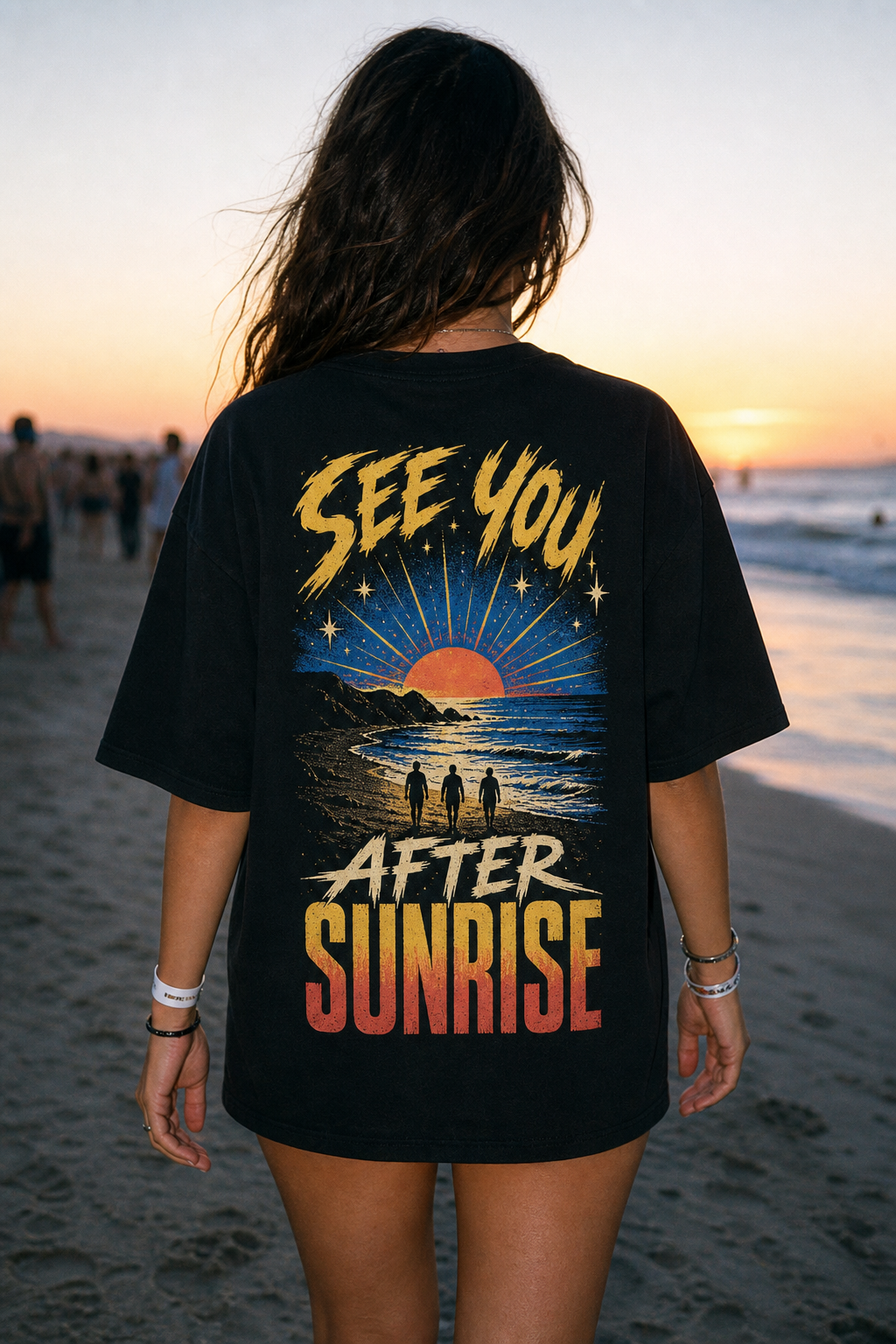 SEE YOU AFTER SUNRISE oversized t-shirt - back view