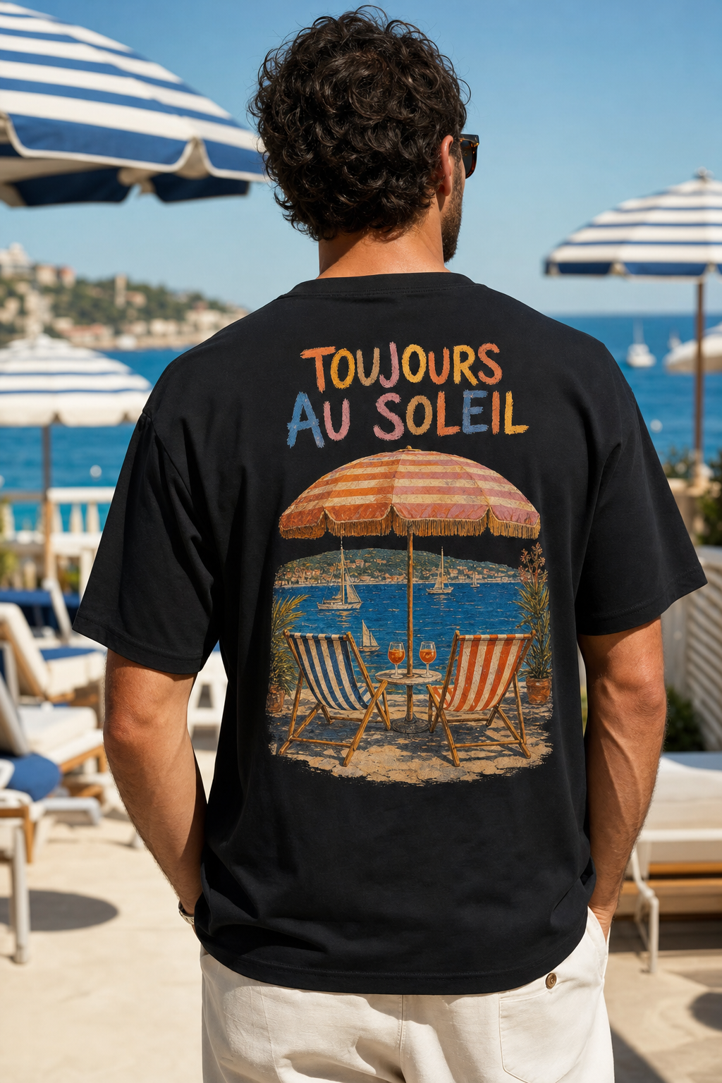 TOUJOURS AU SOLEIL oversized t-shirt - back view