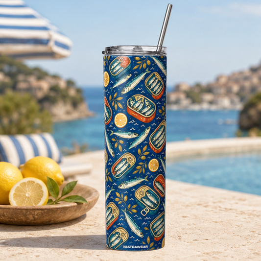 SARDINE SOCIETY VASTRAWEAR tumbler in LA VIE AZUR setting