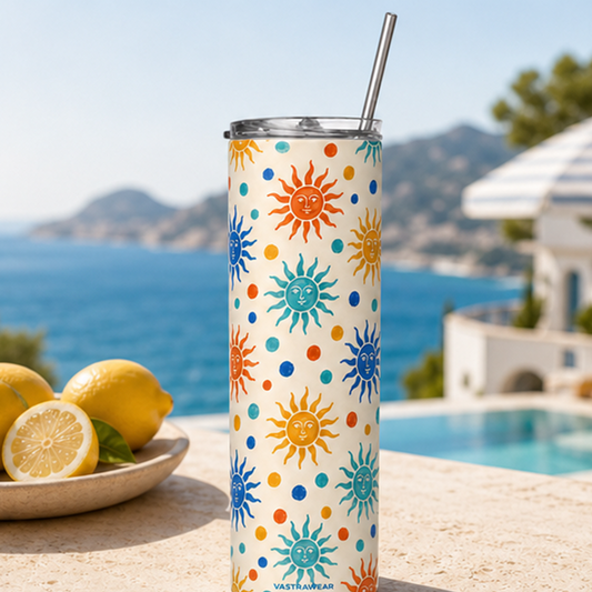 SOLEIL A POIS VASTRAWEAR tumbler in LA VIE AZUR setting