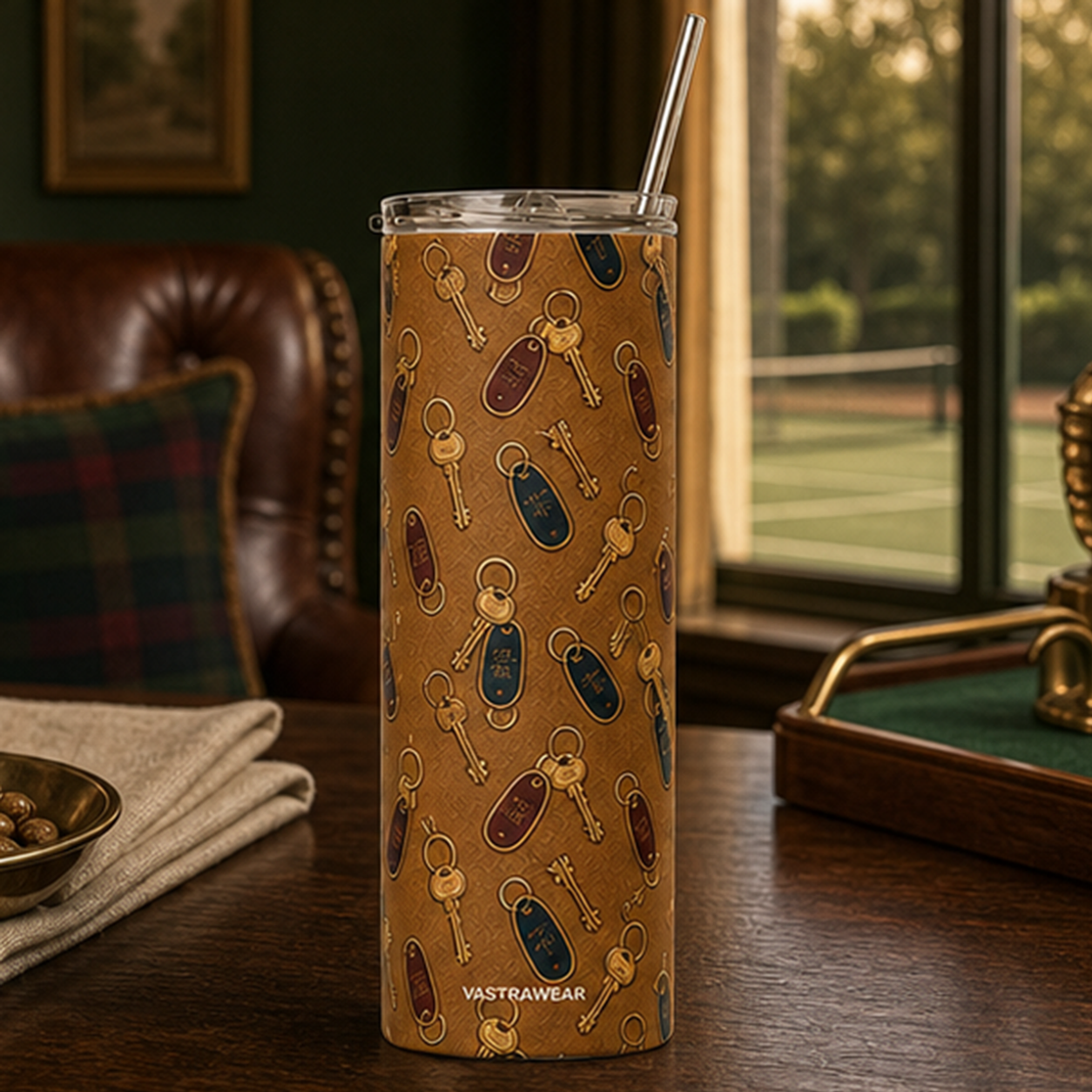 HOTEL KEY SOCIETY VASTRAWEAR tumbler in THE ART OF LEISURE setting