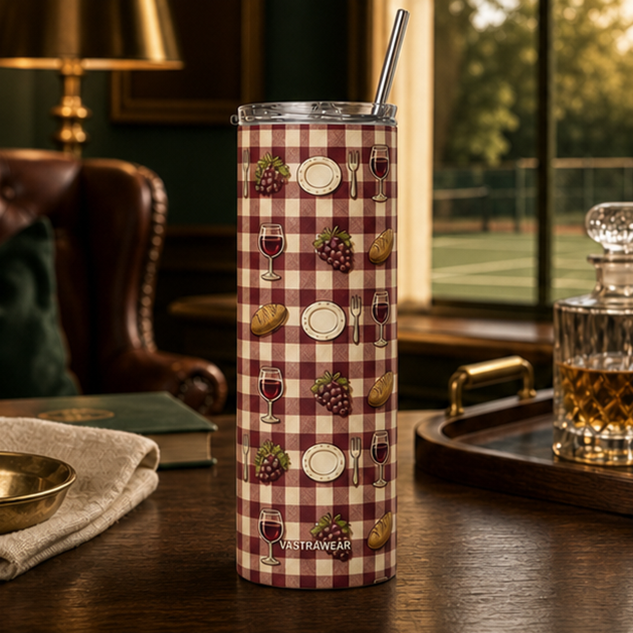 LONG LUNCH GINGHAM VASTRAWEAR tumbler in THE ART OF LEISURE setting