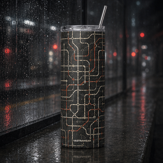 LAST TRAIN MAP VASTRAWEAR tumbler in URBAN MELANCHOLY setting