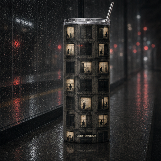 LIGHTS ON WINDOWS VASTRAWEAR tumbler in URBAN MELANCHOLY setting