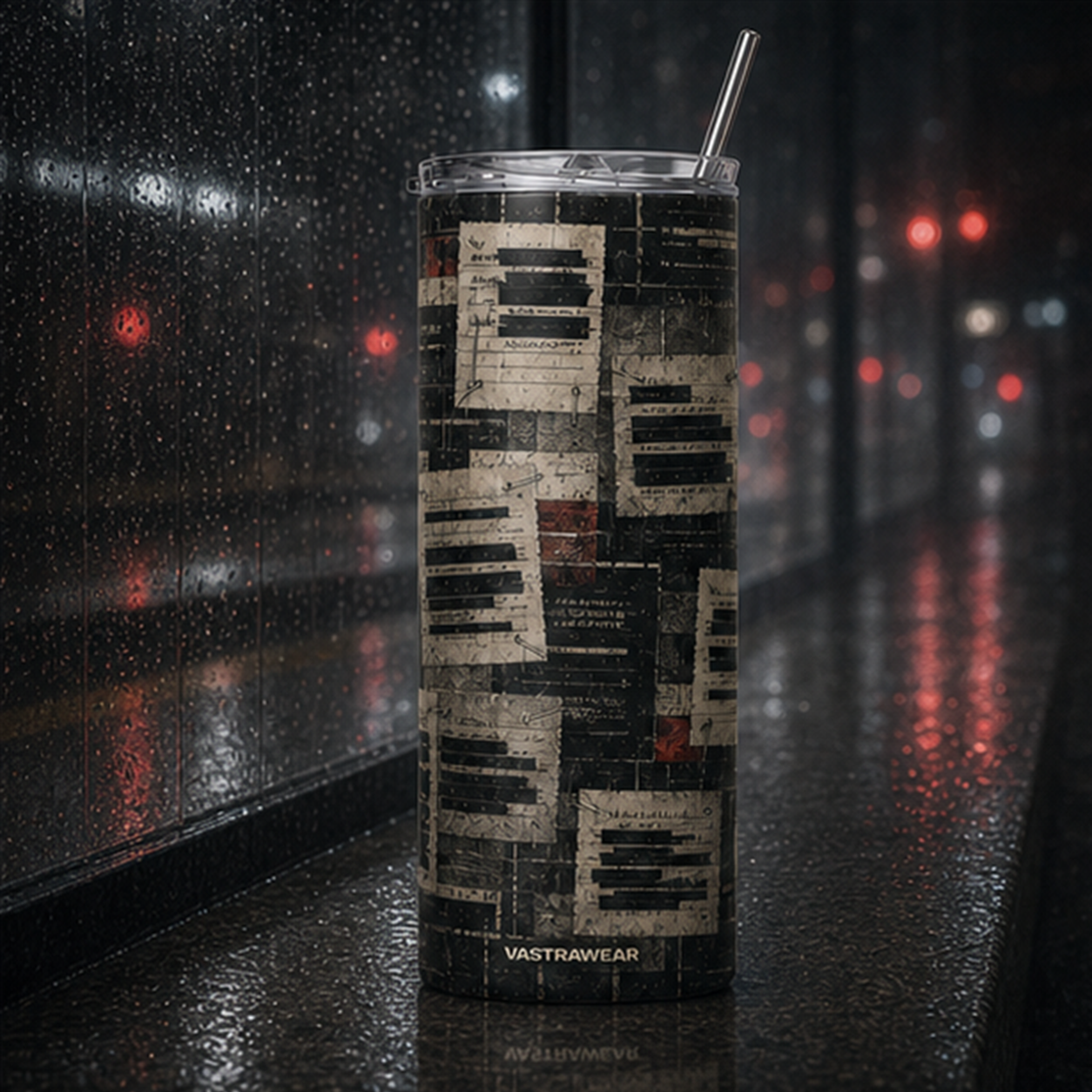 REDACTED NOTICES VASTRAWEAR tumbler in URBAN MELANCHOLY setting