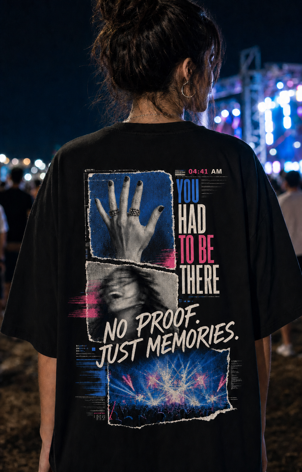 YOU HAD TO BE THERE oversized t-shirt - back view