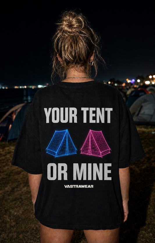 YOUR TENT / OR MINE VASTRAWEAR oversized t-shirt - back view